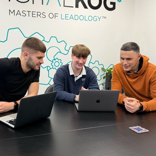 Declan, Henry and Artem at DigitalKOG's office